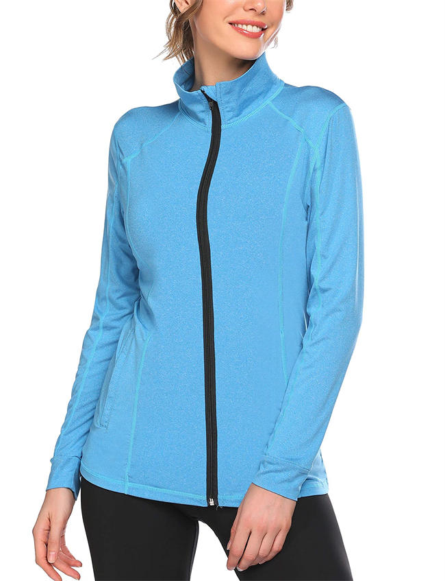 Women Running Jacket Full Zip Workout Jacket Activewear Track Jacket for Women S-XXL